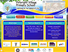 Tablet Screenshot of pirbrightvillageprimaryschool.com